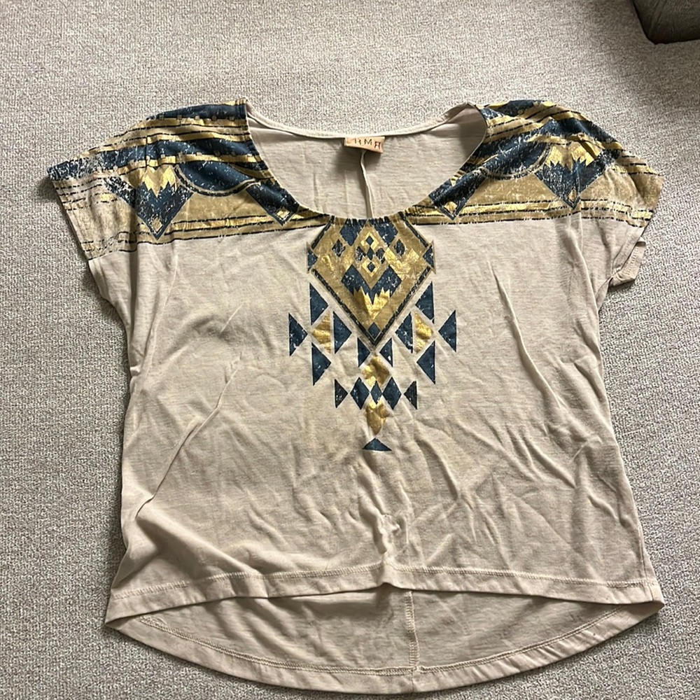 Aztec embellished top